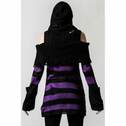 Killstar Pull Tricoté - Salvia -Hoodies & Sweatshirts Soldes killstar pull tricote salvia3