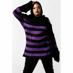 Killstar Pull Tricoté - Salvia -Hoodies & Sweatshirts Soldes killstar pull tricote salvia5