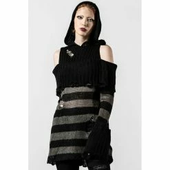 Killstar Pull Tricoté - Shallow Grave -Hoodies & Sweatshirts Soldes killstar pull tricote shallow grave4