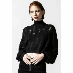 Killstar Pull Tricoté - Shred It -Hoodies & Sweatshirts Soldes killstar pull tricote shred it2