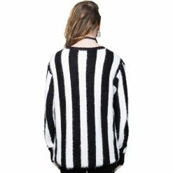 Killstar Pull Tricoté - Stripe Me Down -Hoodies & Sweatshirts Soldes killstar pull tricote stripe me down5