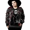 Killstar Pull Tricoté Unisexe - Catmas -Hoodies & Sweatshirts Soldes killstar pull tricote unisexe catmas