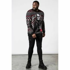 Killstar Pull Tricoté Unisexe - Catmas -Hoodies & Sweatshirts Soldes killstar pull tricote unisexe catmas5