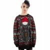 Killstar Pull Tricoté Unisexe - Hail Santa -Hoodies & Sweatshirts Soldes killstar pull tricote unisexe hail santa