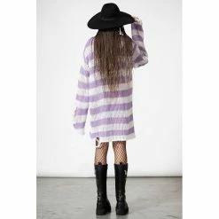 KILLSTAR Pull Tricoté - Viola -Hoodies & Sweatshirts Soldes killstar pull tricote viola5
