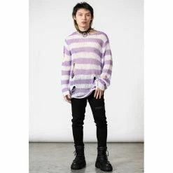 KILLSTAR Pull Tricoté - Viola -Hoodies & Sweatshirts Soldes killstar pull tricote viola6
