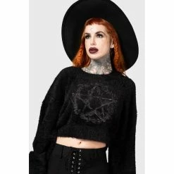 KILLSTAR Pull Tricoté - Winter Spirit 11 KILLSTAR Pull Tricoté - Winter Spirit -Hoodies & Sweatshirts Soldes killstar pull tricote winter spirit4