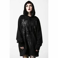 Killstar Sweat à Capuche - Bellow Longline Hoodie -Hoodies & Sweatshirts Soldes killstar sweat r capuche bellow longline hoodie4