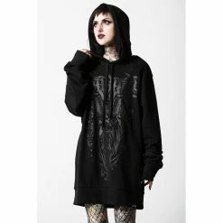 Killstar Sweat à Capuche - Bellow Longline Hoodie -Hoodies & Sweatshirts Soldes killstar sweat r capuche bellow longline hoodie5