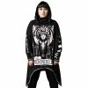 Killstar Sweat à Capuche - Companion Oversized Hoodie -Hoodies & Sweatshirts Soldes killstar sweat r capuche companion oversized hoodie