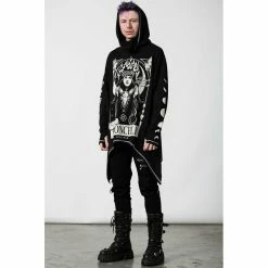 Killstar Sweat à Capuche - Companion Oversized Hoodie -Hoodies & Sweatshirts Soldes killstar sweat r capuche companion oversized hoodie5