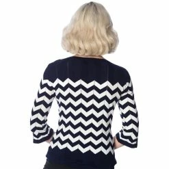 Pull En Maille Dancing Days - Top Vanille Bleu Foncé -Hoodies & Sweatshirts Soldes pull en maille dancing days top vanille bleu fonce3