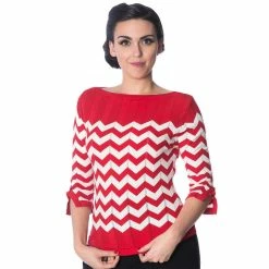 Pull En Maille Dancing Days - Top Vanille Rouge