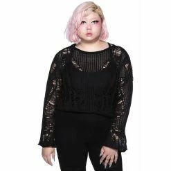 Pull En Tricot Killstar - Anica -Hoodies & Sweatshirts Soldes pull en tricot killstar anica5