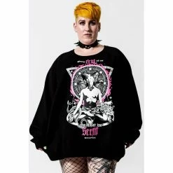 Pull En Tricot Killstar - Meditate Batwing -Hoodies & Sweatshirts Soldes pull en tricot killstar meditate batwing5