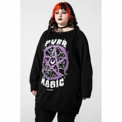 Pull En Tricot Killstar - Purr Magic -Hoodies & Sweatshirts Soldes pull en tricot killstar purr magic3