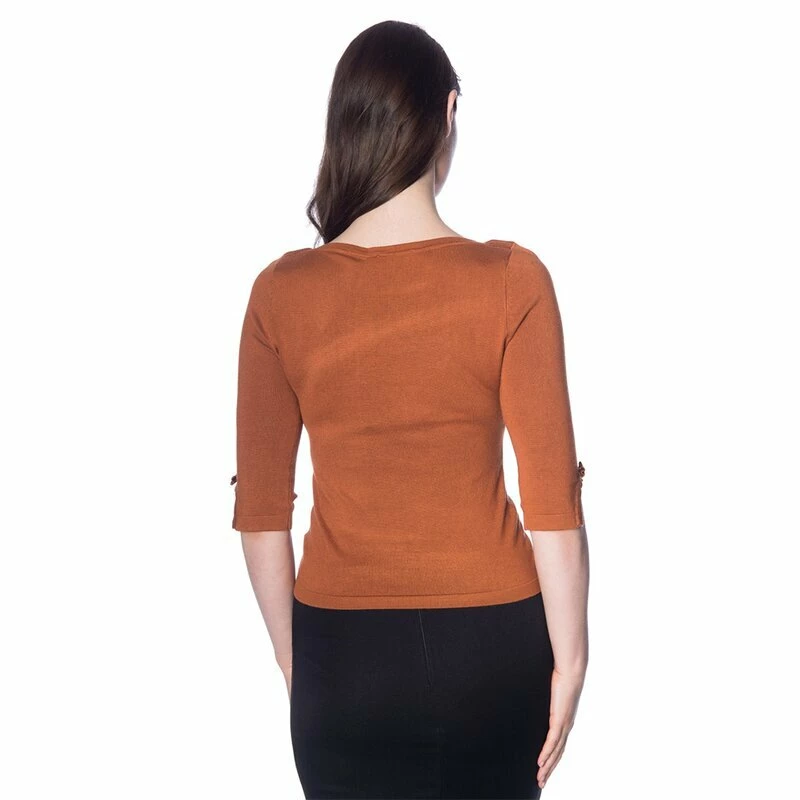 Pull Femme Vintage Banned - Pull Addicted Marron 5 Pull Femme Vintage Banned - Pull Addicted Marron – Image 3