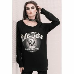 Pull Killstar - Life Is No Joke -Hoodies & Sweatshirts Soldes pull killstar life is no joke4