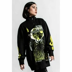 Pull Killstar - Shine Bright Track Jacket -Hoodies & Sweatshirts Soldes pull killstar shine bright track jacket4
