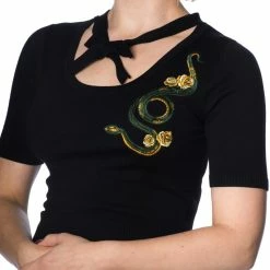 Pull Rétro Banned - Cravate Serpent -Hoodies & Sweatshirts Soldes pull retro banned cravate serpent3