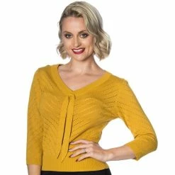Pull Vintage Dancing Days - Charlie Chevron Jaune