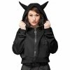 Queen Of Darkness Sweat à Capuche - Horns Hoodie -Hoodies & Sweatshirts Soldes queen of darkness sweat r capuche horns hoodie