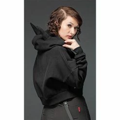 Queen Of Darkness Sweat à Capuche - Horns Hoodie -Hoodies & Sweatshirts Soldes queen of darkness sweat r capuche horns hoodie3