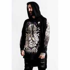 Sweat à Capuche Killstar - Cursed Longline Hoodie -Hoodies & Sweatshirts Soldes sweat r capuche killstar cursed longline hoodie4