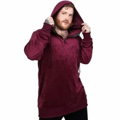 Sweat à Capuche Killstar - Fester Hoodie Bourgogne -Hoodies & Sweatshirts Soldes sweat r capuche killstar fester hoodie bourgogne6