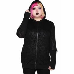 Sweat à Capuche Killstar - Unholy Sabbath Longline Hoodie -Hoodies & Sweatshirts Soldes sweat r capuche killstar unholy sabbath longline hoodie3