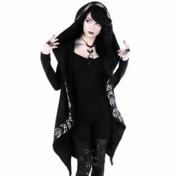 Veste à Capuche Restyle Pour Femme - All Seeing Moon -Hoodies & Sweatshirts Soldes veste r capuche restyle pour femme all seeing moon3