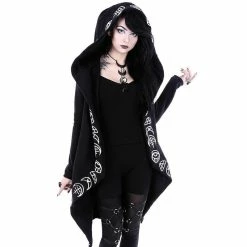 Veste à Capuche Restyle Pour Femme - All Seeing Moon -Hoodies & Sweatshirts Soldes veste r capuche restyle pour femme all seeing moon4