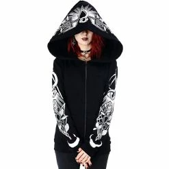Veste à Capuche Restyle Pour Femme - Sweat à Capuche Third Eye